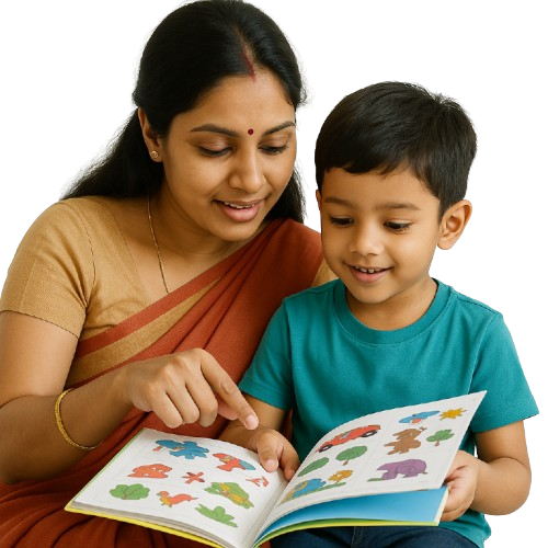 Mom teaching her kid Mom teaching her kid